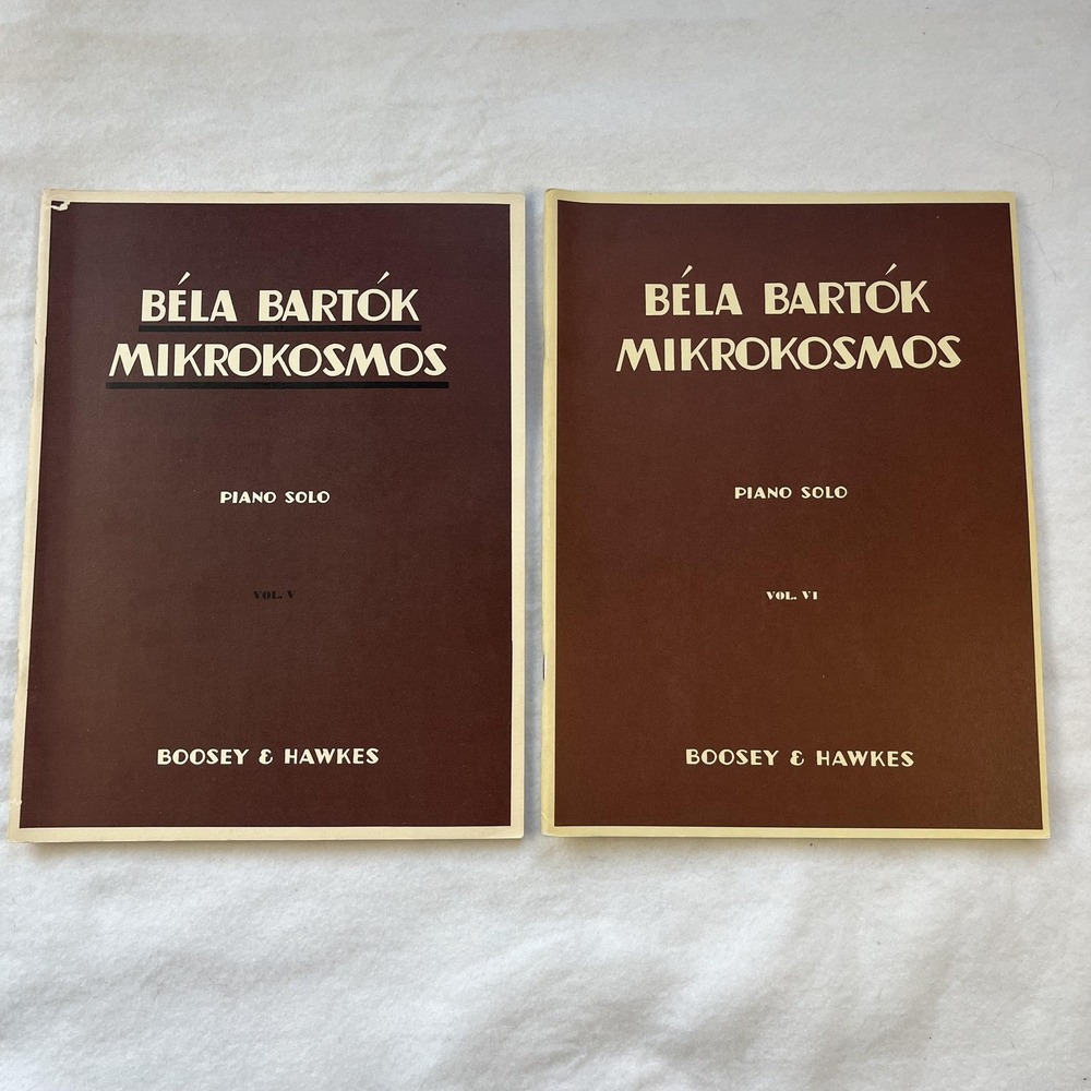 Béla Bartók Mikrokosmos Piano Solo Vol V & VI Boosey & Hawkes‎ Sheet Music Set